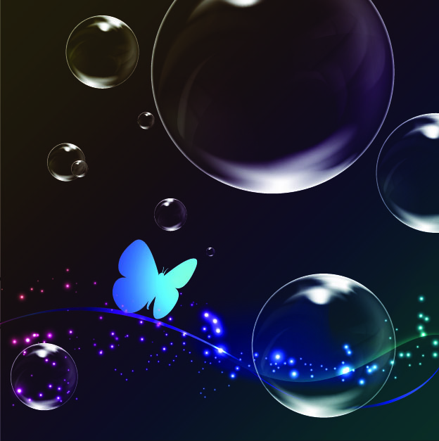 free vector Colorful bubble background 05 vector